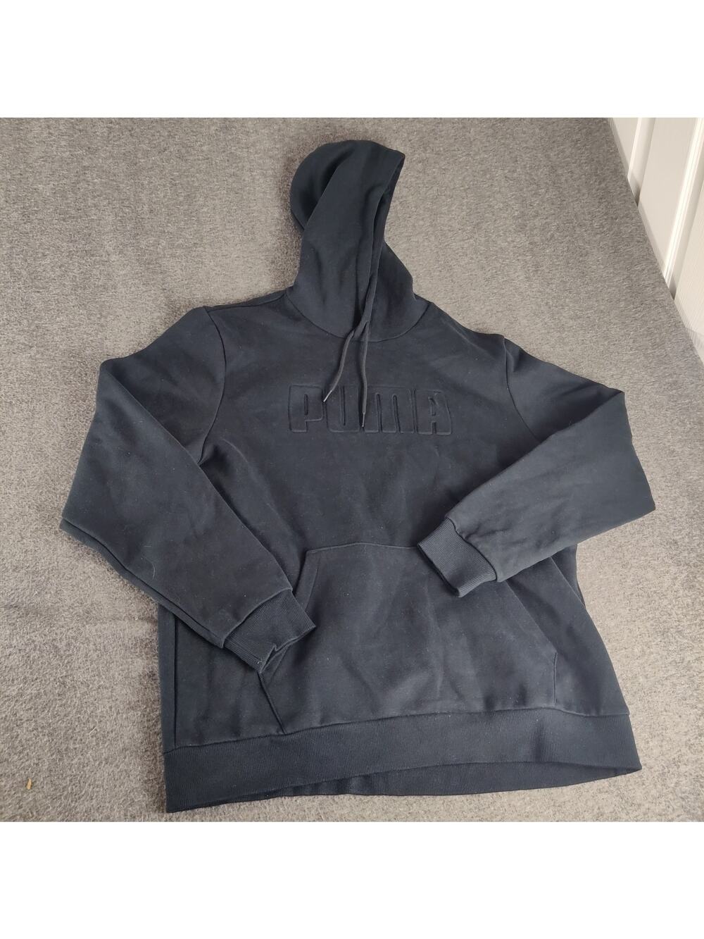 Puma Sweater Mens XL Black Casual Pullover Hoodie Sweatshirt